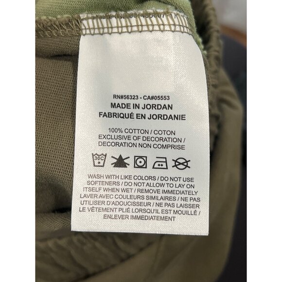 Nike Mens Jogger Sweatpants Olive Green Colorblock Side Panels Cotton M - Picture 8 of 8